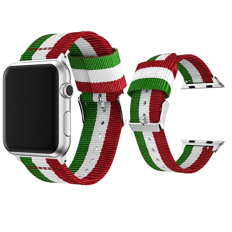 Duo Teng AppleWatch Stripe Band 38mm 42mm 40mm 44mm Nylon Woven Replacement Strap For iWatch Series Wristband Accessoriess