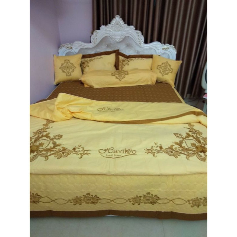 Bộ chăn ga  sa tin