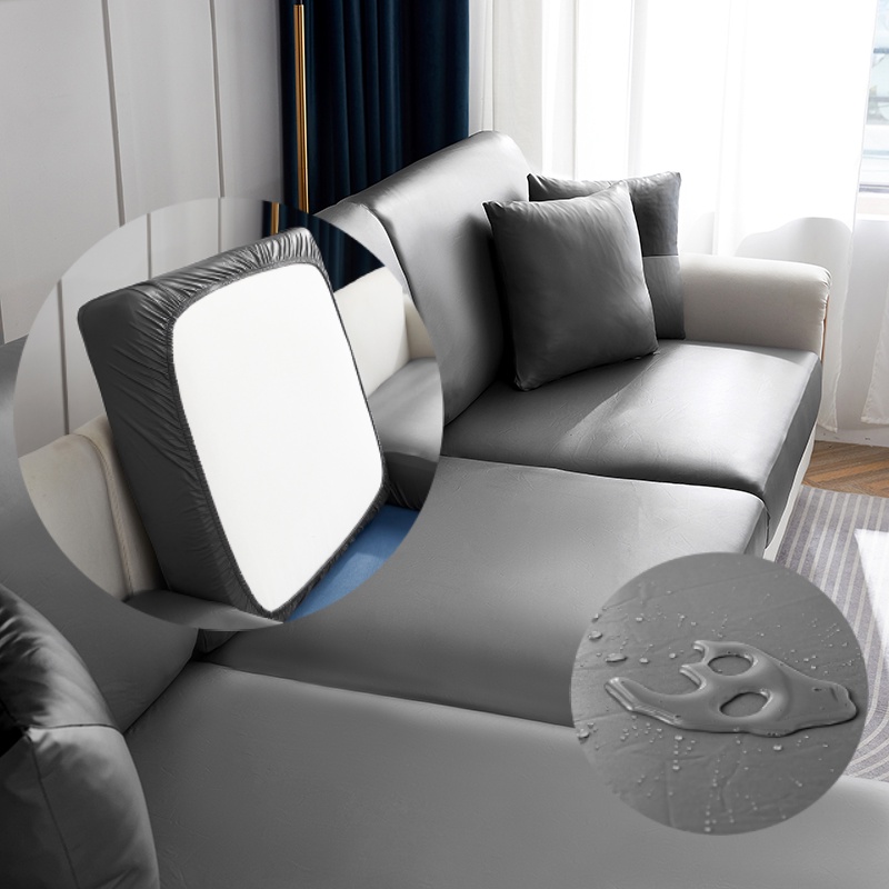 Vỏ bọc ghế sofa hình chữ L bằng da PU chống thấm nước 1/2/3/4 chỗ ngồi