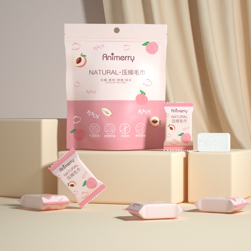 Khăn nén cotton nguyên chất dày dặn dùng một lần đa công dụng