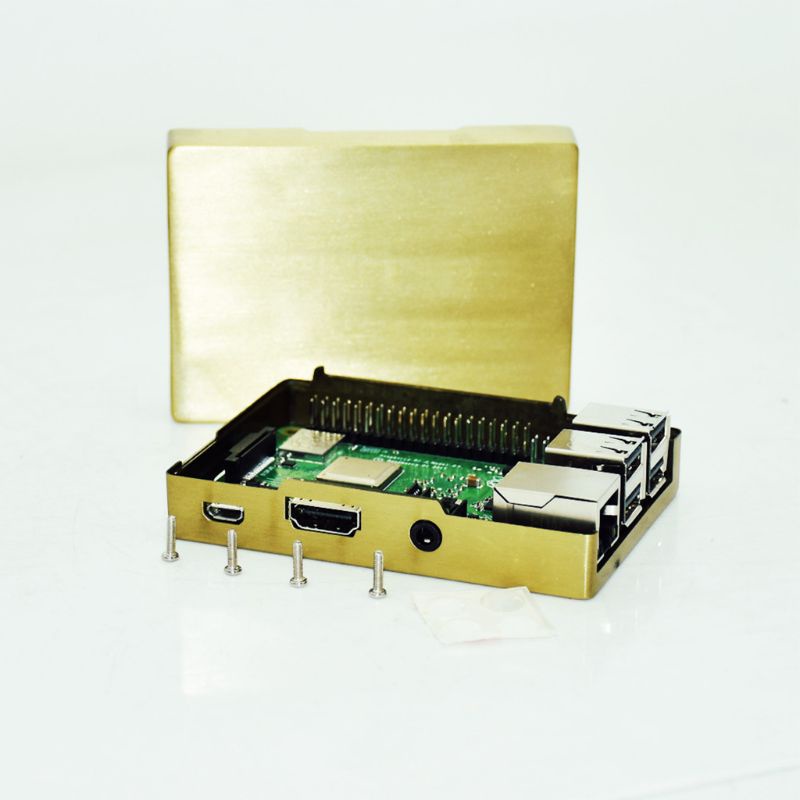 Vỏ Bảo Vệ Bằng Nhôm Đồng Cho Raspberry Pi 3 Model B B + Pi 2 Model B + Ac