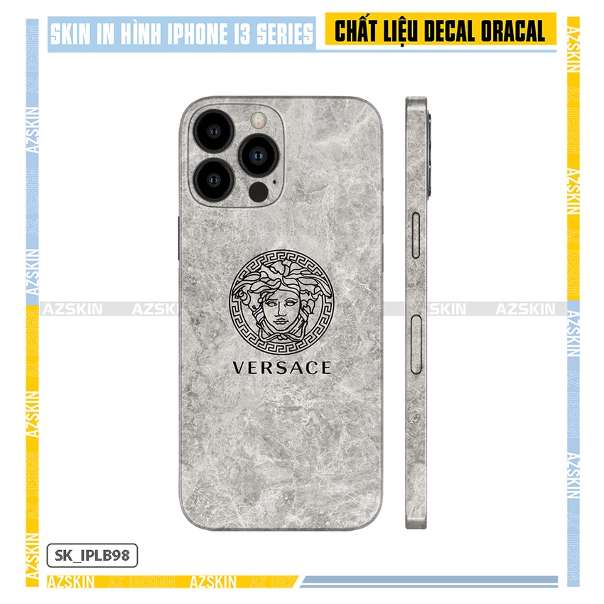 Miếng Dán Skin Versace IPhone 13 Mini - 13 Pro Max |SK_IPLB98| Chất Liệu Nhập Khẩu, In Siêu Nét, Cắt CNC, Dán Lưng Viền