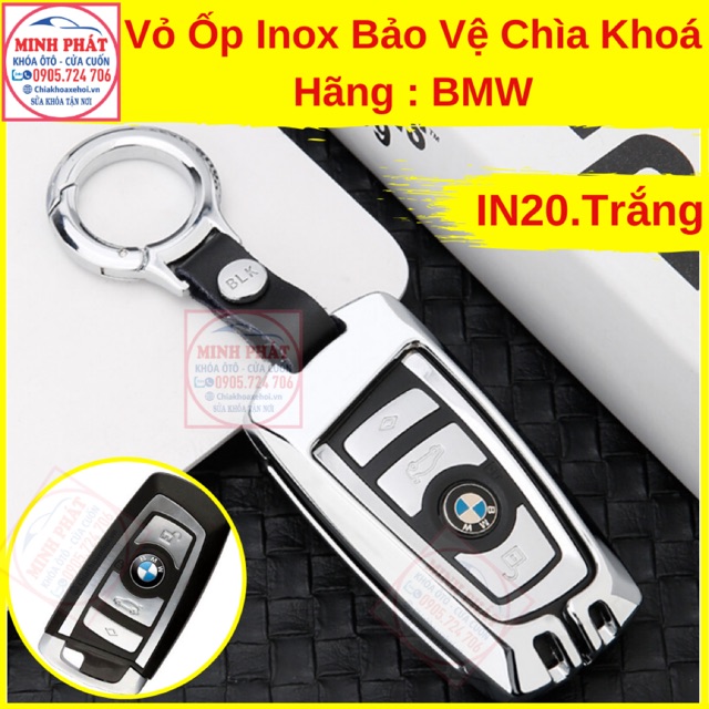 Vỏ Ốp Inox Bảo Vệ Chìa Khoá xe Ô Tô BMW 320 ,420 ,520 ,X5 ,X6