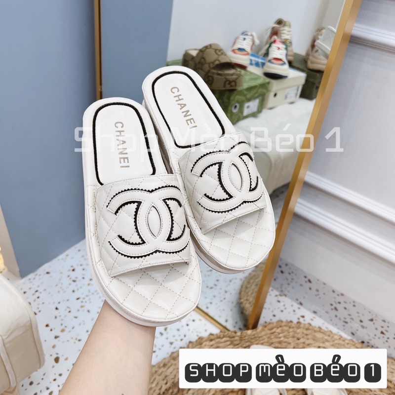 Dép cn quai logo ngang fullbox fullbox hàng quảng châu cao cấp