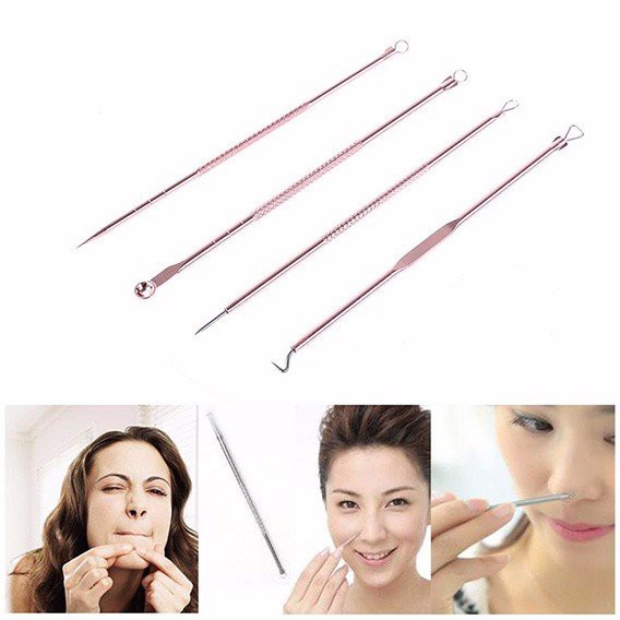 Set 4 cây nặn mụn chuyên dụng, cam kết sản phẩm đúng mô tả, chất lượng đảm bảo an toàn đến sức khỏe người sử dụng SETNM