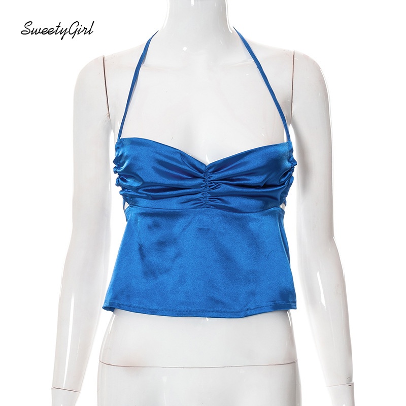 Áo Nữ Không Tay Hở Lưng Màu Trơn Thời Trang 2022