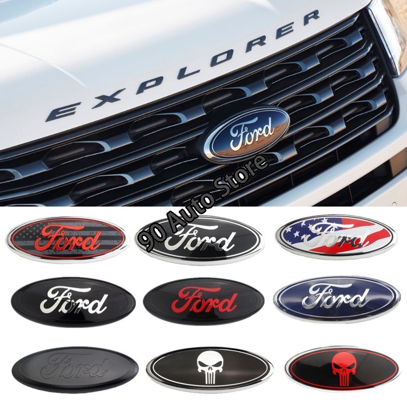 Miếng Dán Logo Bằng ABS Trang Trí Xe Hơi Ford Edge Escape Fiesta Transit Ranger Roush 17.5X7.3cm 22.5X8.9cm