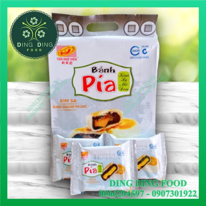 Bánh Pía Mini Kim Sa Mè Đen Trứng Tan Chảy 480g [12 BÁNH]| Bánh Pía Mini Không Sầu Riêng| Ăn Vặt - DING DING FOOD