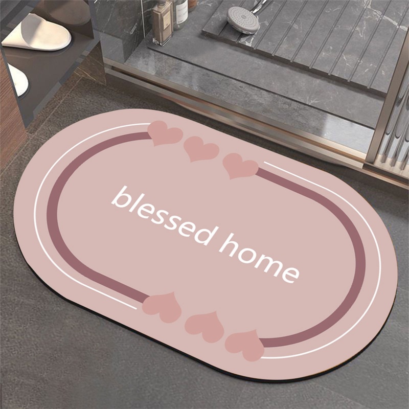 Thảm Chùi Chân Mềm Mại Thấm Hút Tốt Chống Trơn Trượt Dành Cho Phòng Tắm Kích Thước 15.8 '' x2