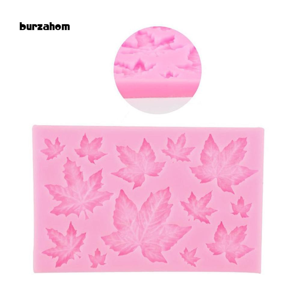 Khuôn làm bánh thủ công bằng silicone hình lá phong