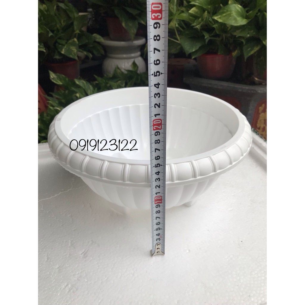 chậu nhựa trồng hoa dáng ly treo dây xích loại dày  đẹp kt 33*15
