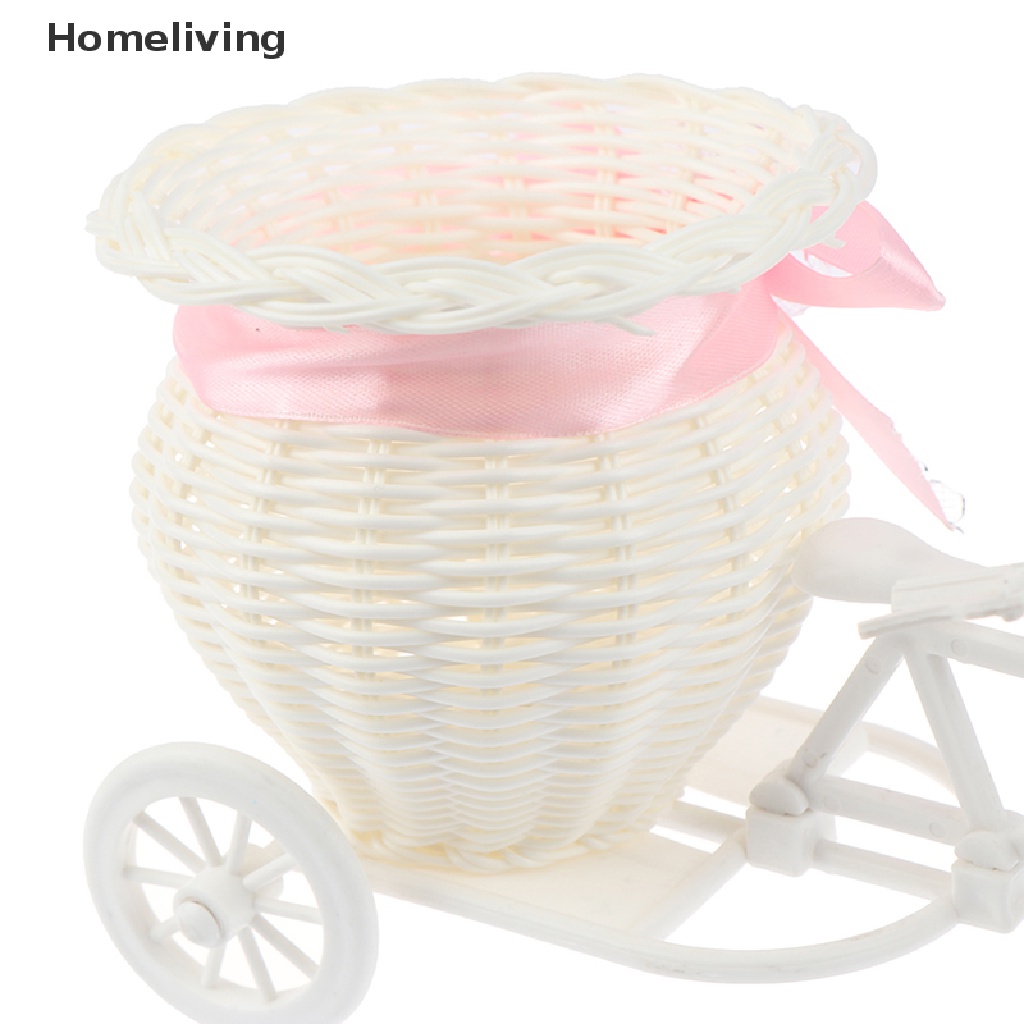 Giỏ Hoa Đan Mây Hình Xe Đạp Độc Đáo Trang Trí Tiệc Cưới