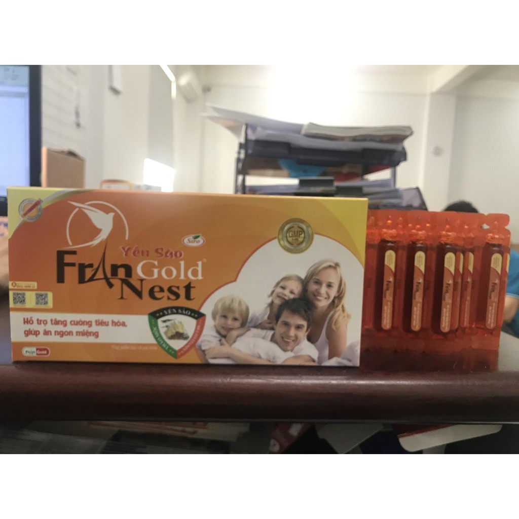 Siro yến sào Frangold Nest dinh dưỡng cho trẻ biếng ăn, gầy yếu, suy dinh dưỡng  lọ 120ml- Hộp 20 ống*10ml