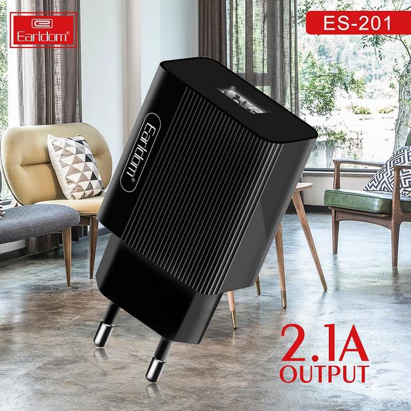 Củ Sạc ES - 201, , Hỗ trợ sạc nhanh với công suất 2.1A