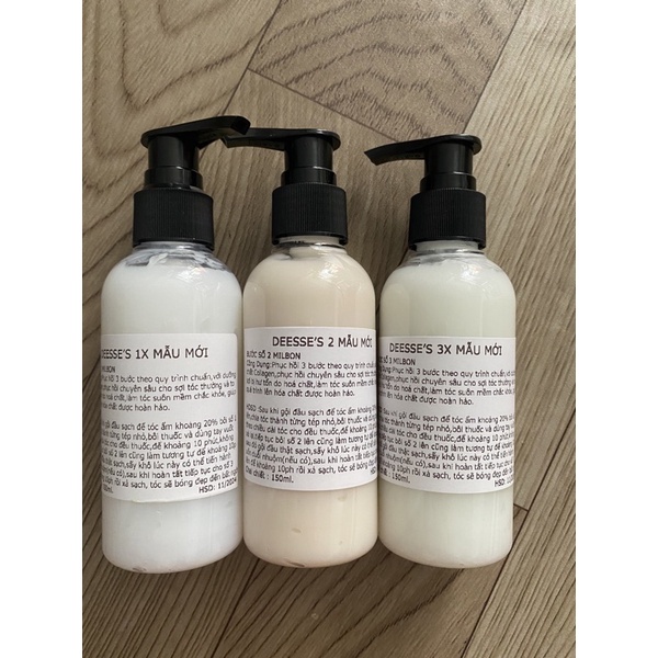 BỘ PHỤC HỒI TÓC HƯ TỔN MILBON JAPAN 3 BƯỚC 123X CHO TÓC DÀY TO SỢI