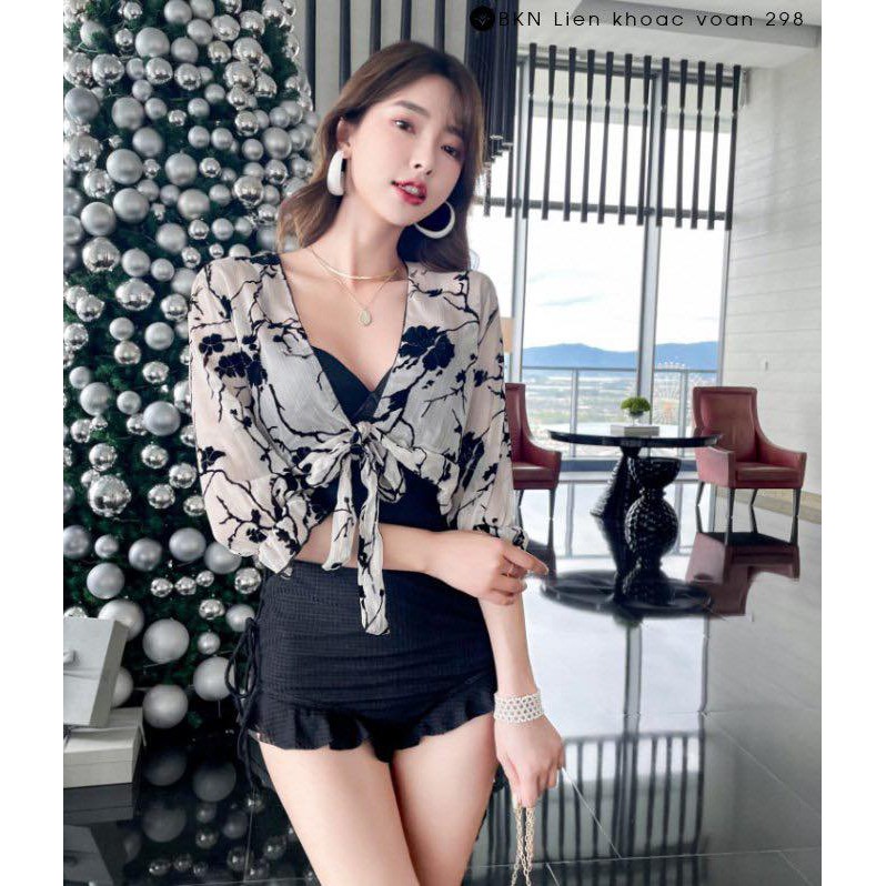 Bikini Liền Mảnh Khoác Voan CAO CẤP [FREESHIP] Set bơi liền mảnh kèm khoác voan cao cấp | BigBuy360 - bigbuy360.vn