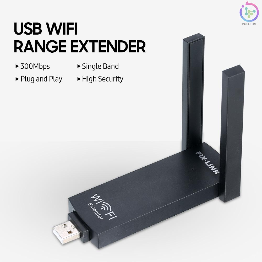 USB phát wifi không dây màu đen cho PC 2.4G (chỉ đến 300Mbps)/ 2 ăng ten | BigBuy360 - bigbuy360.vn