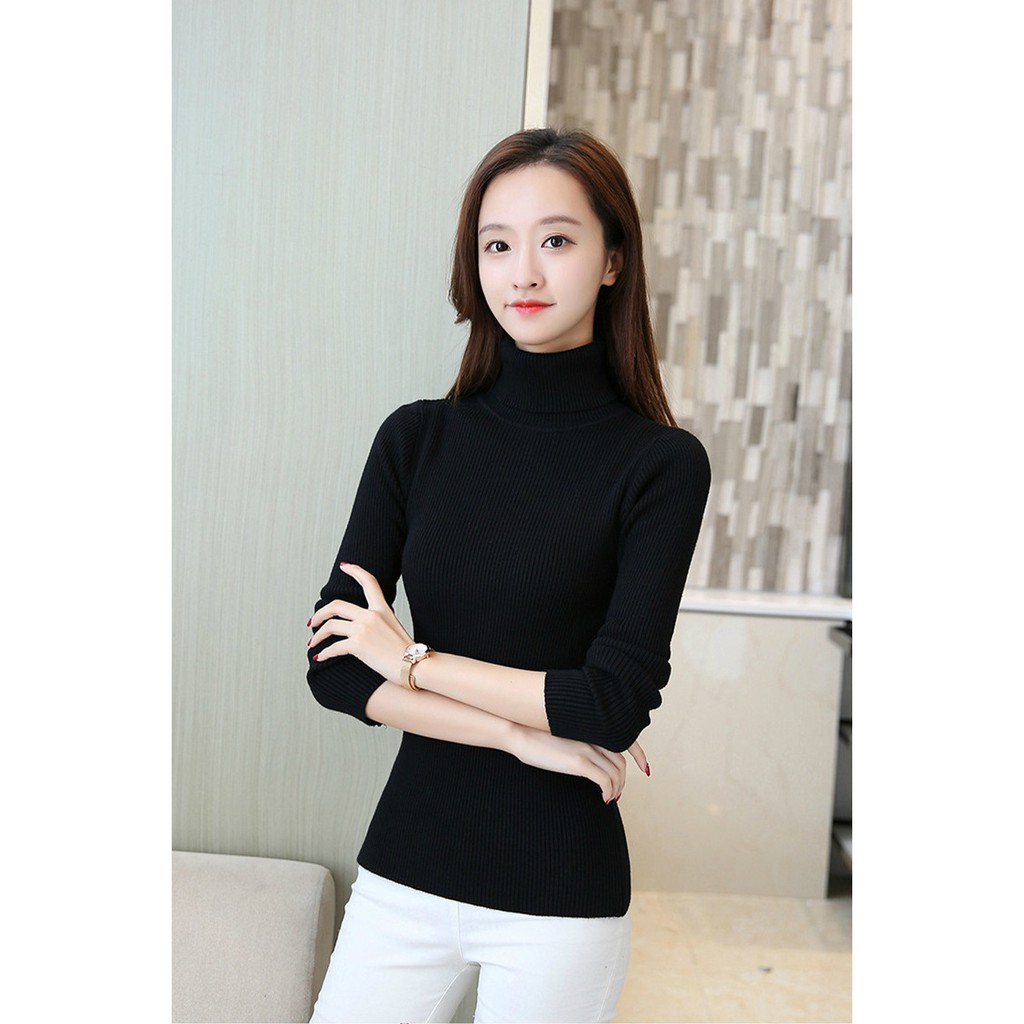 Áo len nữ freesize cao cổ al20
