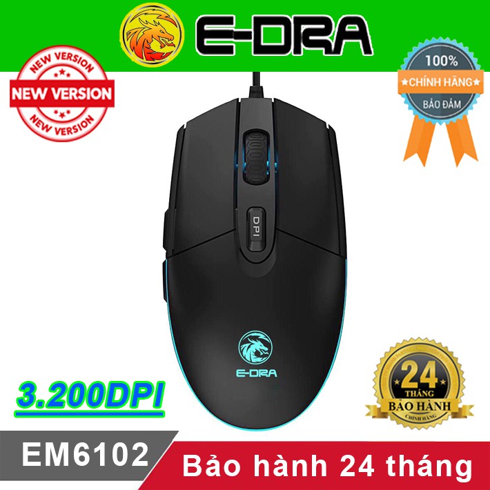 Chuột gaming Edra EM6102 Fuhlen G90s CO300s - Chuột chơi game giá rẻ E-Dra EM6102 Fuhlen G90 F200