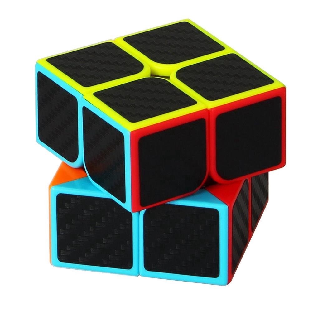 Rubik Carbon MoYu MeiLong 2x2, Rubik 2×2  Xoay Nhanh Mượt tặng kèm chân đế Rubik Moyu