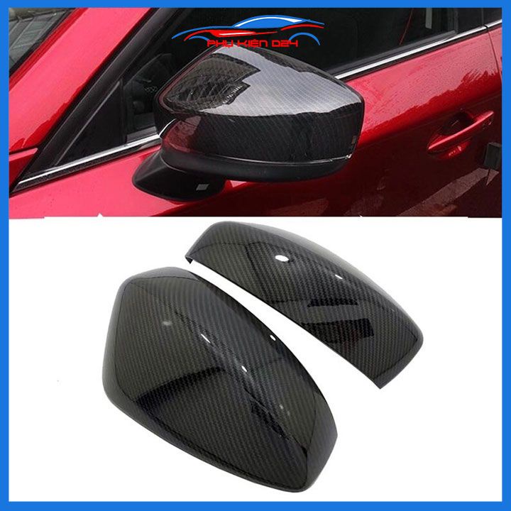 Ốp gương CX8, CX-8 2019-2020-2021-2022-2023 vân Cacbon bảo vệ chống trầy trang trí làm đẹp xe