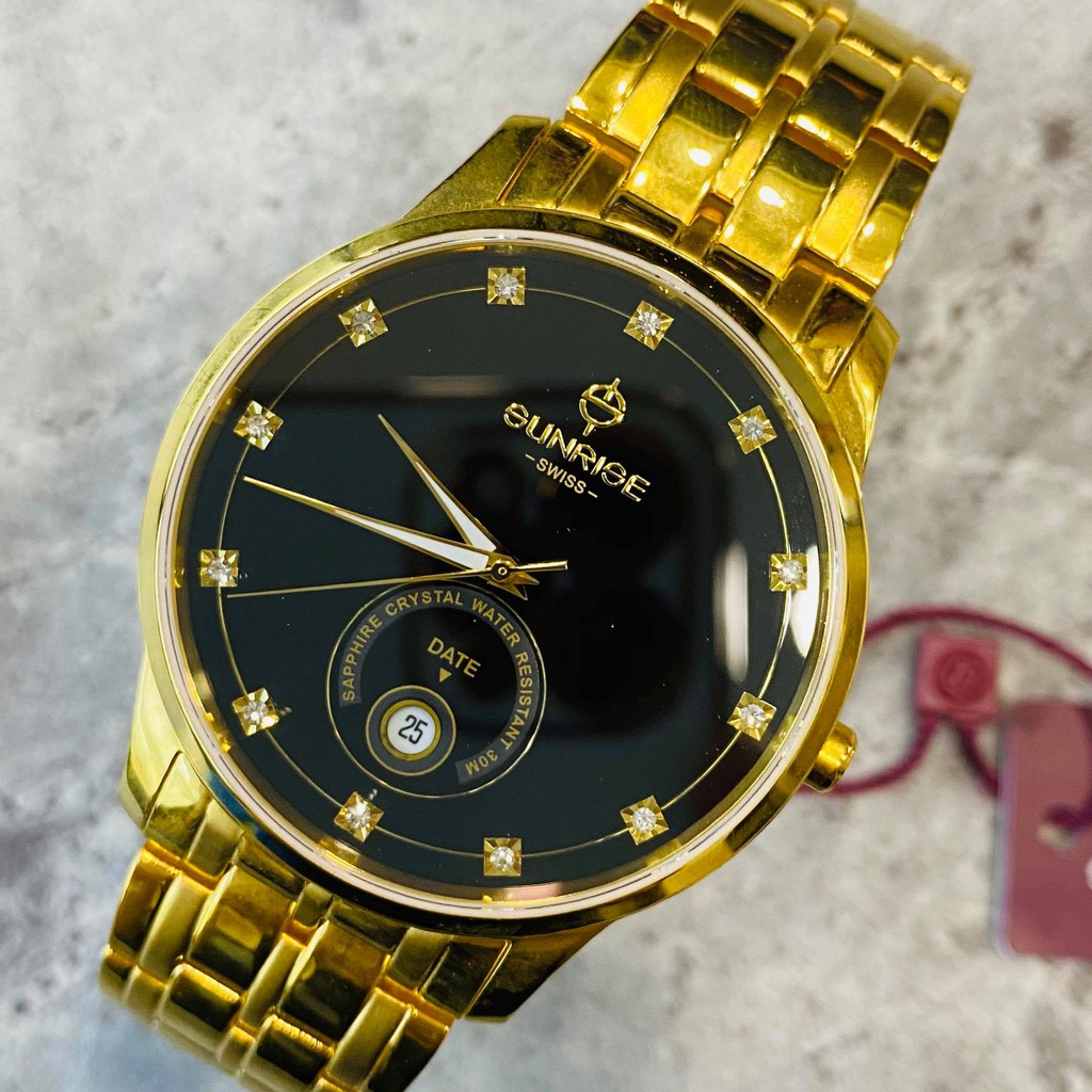 Đồng hồ Sunrise Nam chính hãng Nhật Bản M1138SWA.G.D - kính saphire chống trầy - chố