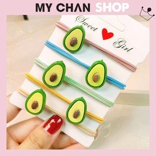 Dây cột tóc, buộc tóc hình trái bơ phong cách hàn quốc - 258