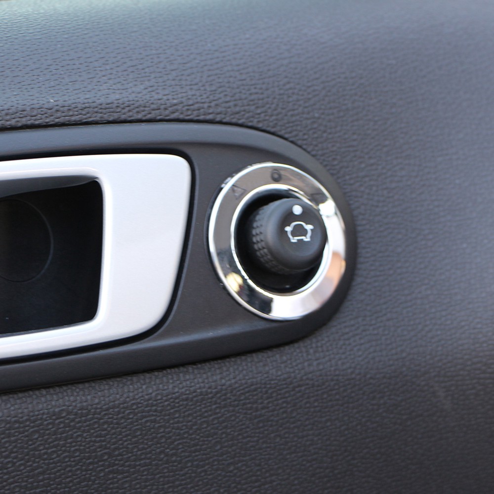 Miếng chrome dán núm điều chỉnh chiếu hậu bên trong cho Ford Ecosport 2013-2017