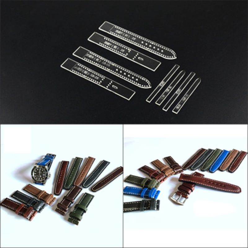 St❀ Bộ 4 Khuôn Acrylic Trong Suốt Dùng Để Làm Dây Đồng Hồ DIY