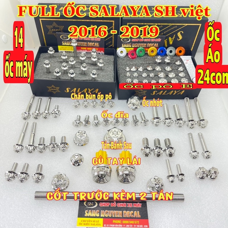 Full ốc salaya inox 304 xe sh 2016_2019