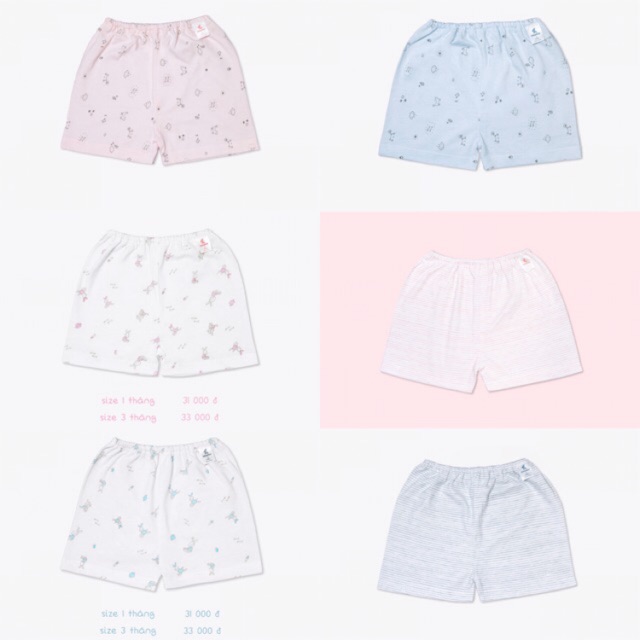 [ MIO mỏng ] QUần đùi MIOMIO (0-24m) phom rộng