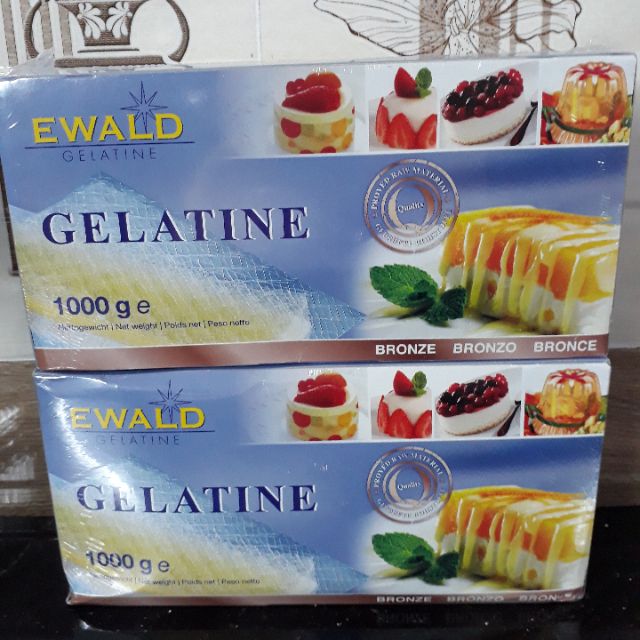 Gelatine lá Ewald đức 1kg (khoảng 300 lá)