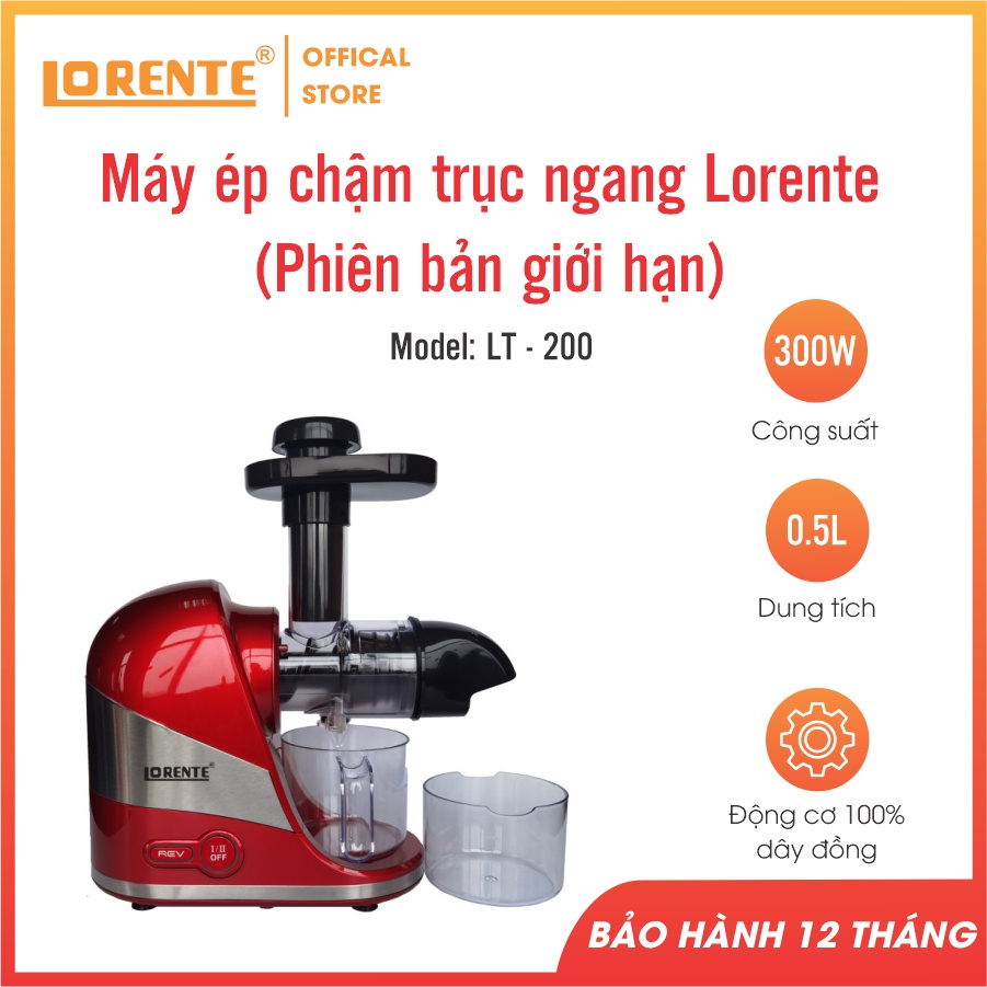 [Mã ELHA22 giảm 6% đơn 300K] Máy Ép Chậm Trục Ngang Đa Năng Lorente LT-2066 - Hàng chính hãng BH 12 thang