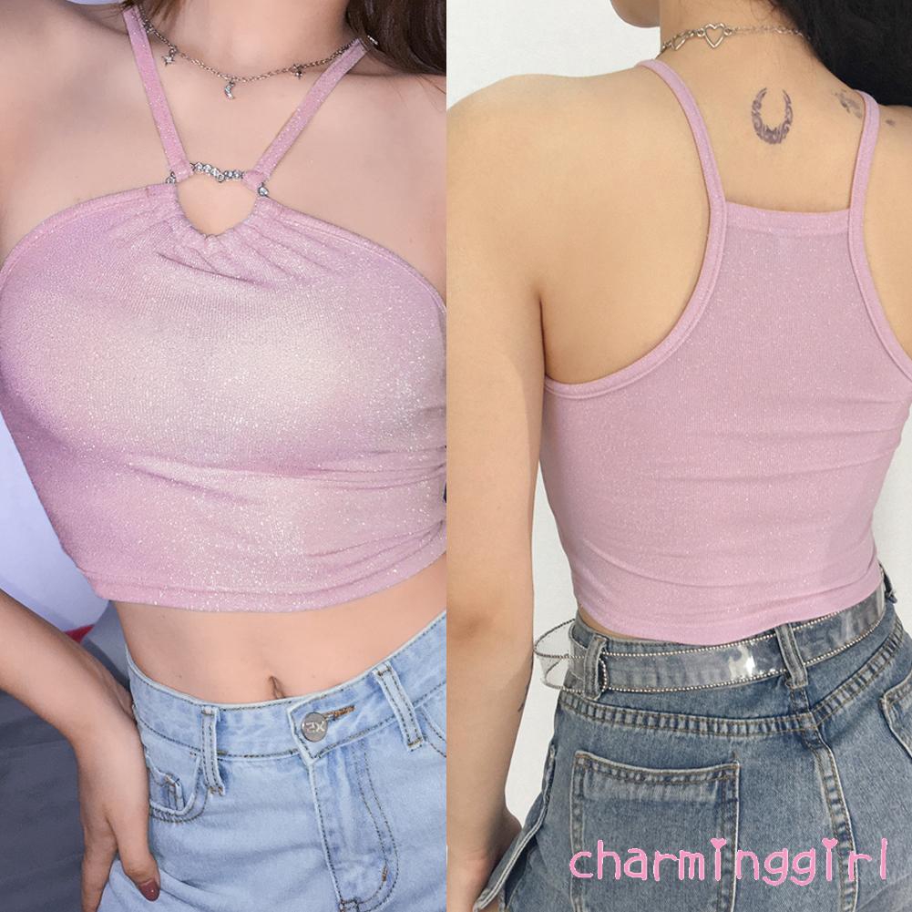 Áo không tay vạt ngắn hở lưng thời trang mùa hè cho nữ | BigBuy360 - bigbuy360.vn