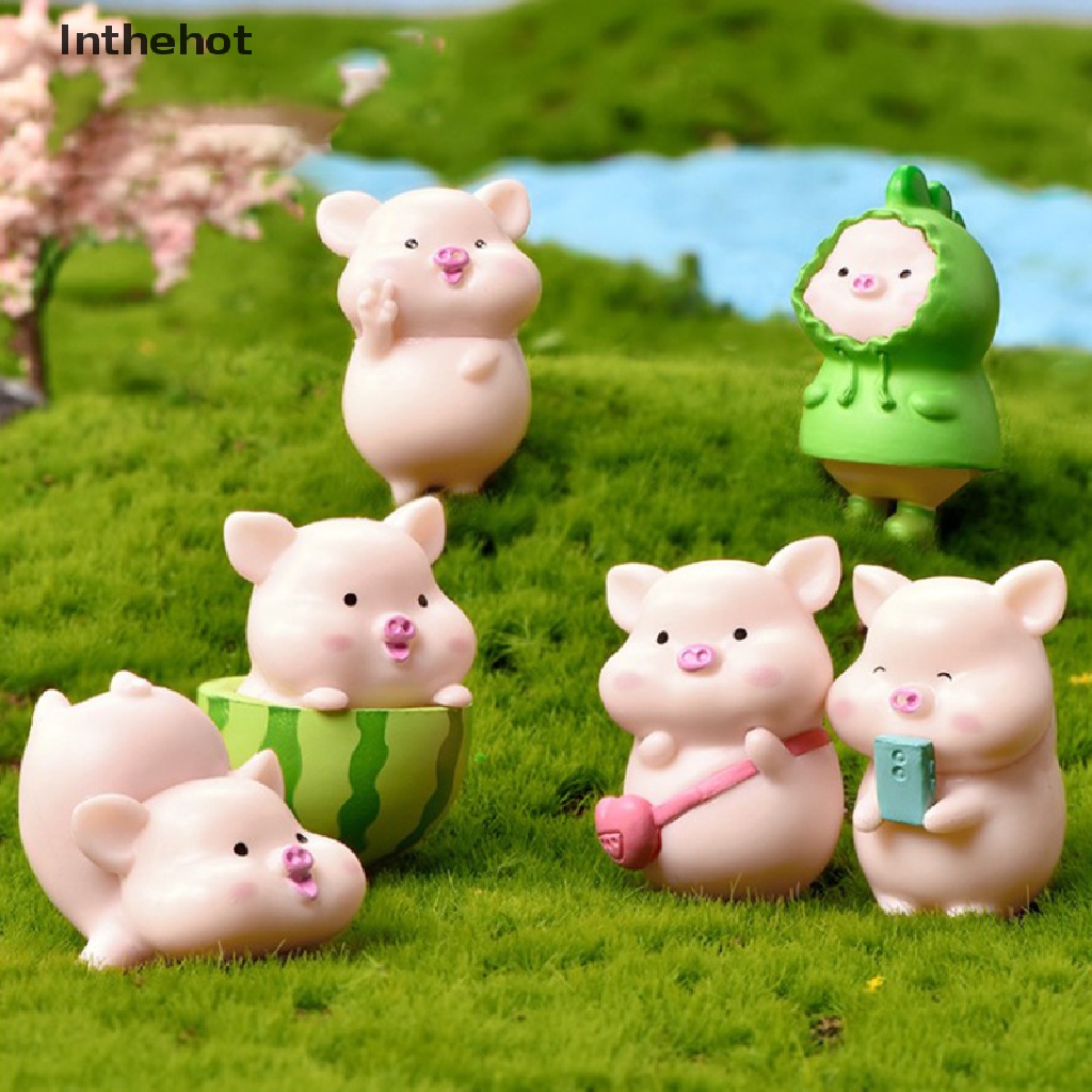 Bộ 7 Chú Heo Hoạt Hình Trang Trí Xinh Xắn