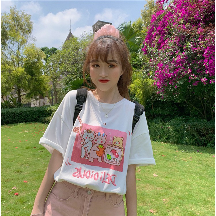 Áo thun tay lỡ form rộng unisex phong cách ulzzang Hàn Quốc C06 - MaoMao