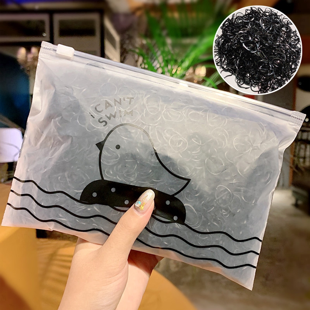 【COD】Túi 1000 Dây Thun Cột Tóc Sử Dụng Một Lần Phong Cách Hàn Quốc Cho Nữ