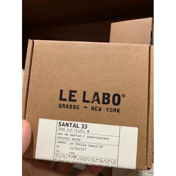 Nước hoa Le Labo Santal 33 30ml,50ml,100ml