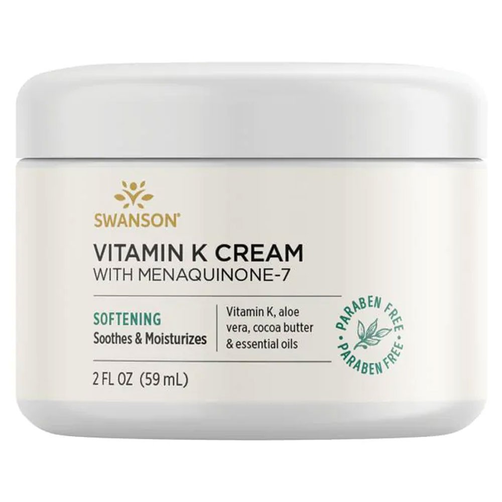 Kem dưỡng ẩm Vitamin K Cream Swanson 60g - hỗ trợ cải thiện thâm đỏ da