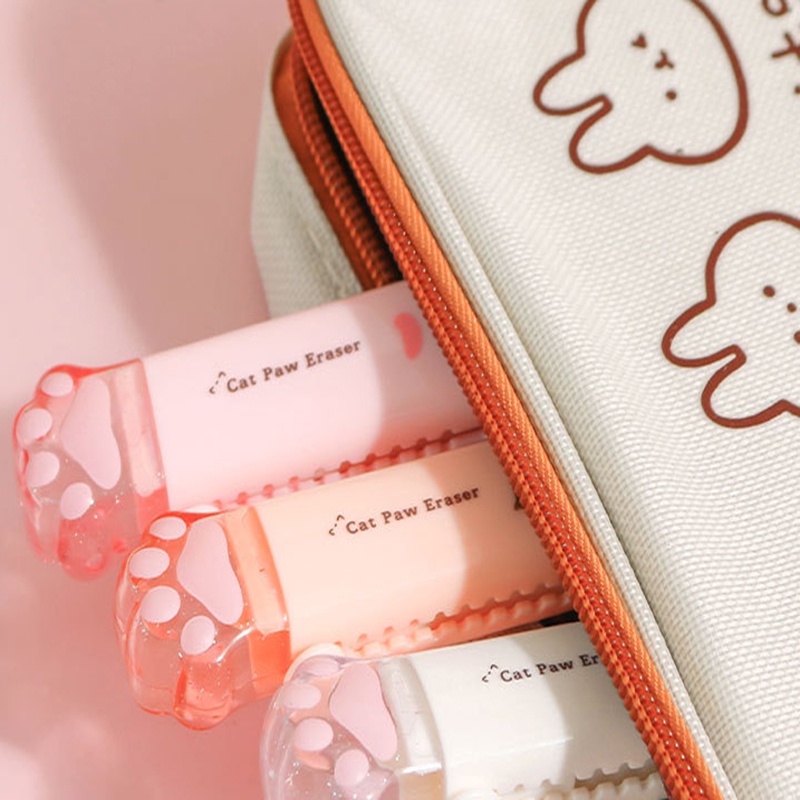 Cục Tẩy Hình Dấu Chân Mèo Dễ Thương Sáng Tạo Có Thể Thu Gọn