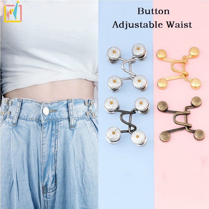 Nút Quần Jeans Ngắn Đính Hoa Cúc Chỉnh Được Và Tháo Rời Được Không Đinh Vít Dành Cho Quần Jean ZOEVNXH