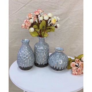 Bộ set 3 lọ hoa mini trang trí để bàn