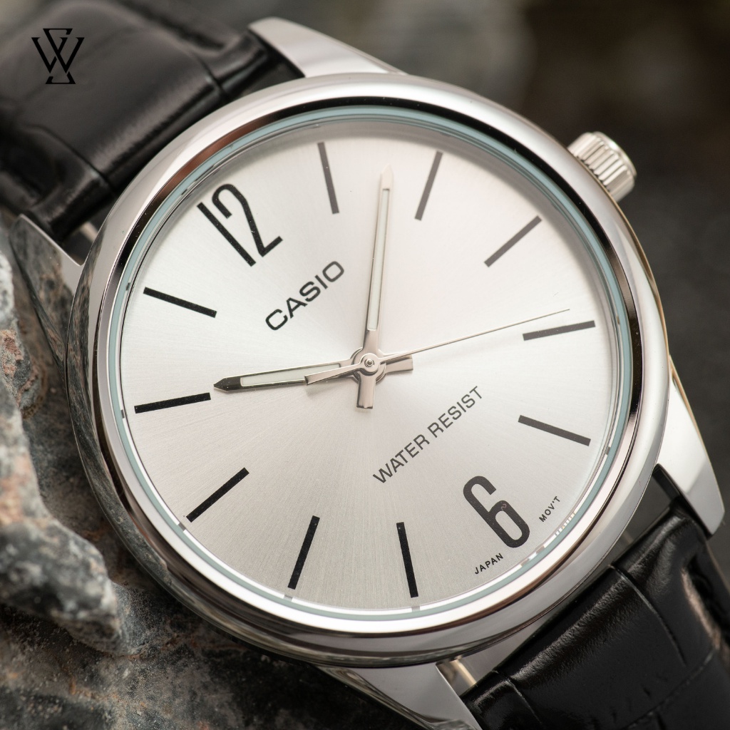 Đồng Hồ Quartz Nam Casio WATCHSTORE MTP-V005L-7BUDF Thiết Kế Kính Khoáng 40mm, Dây Đeo Da Và Vỏ Thép Không Gỉ