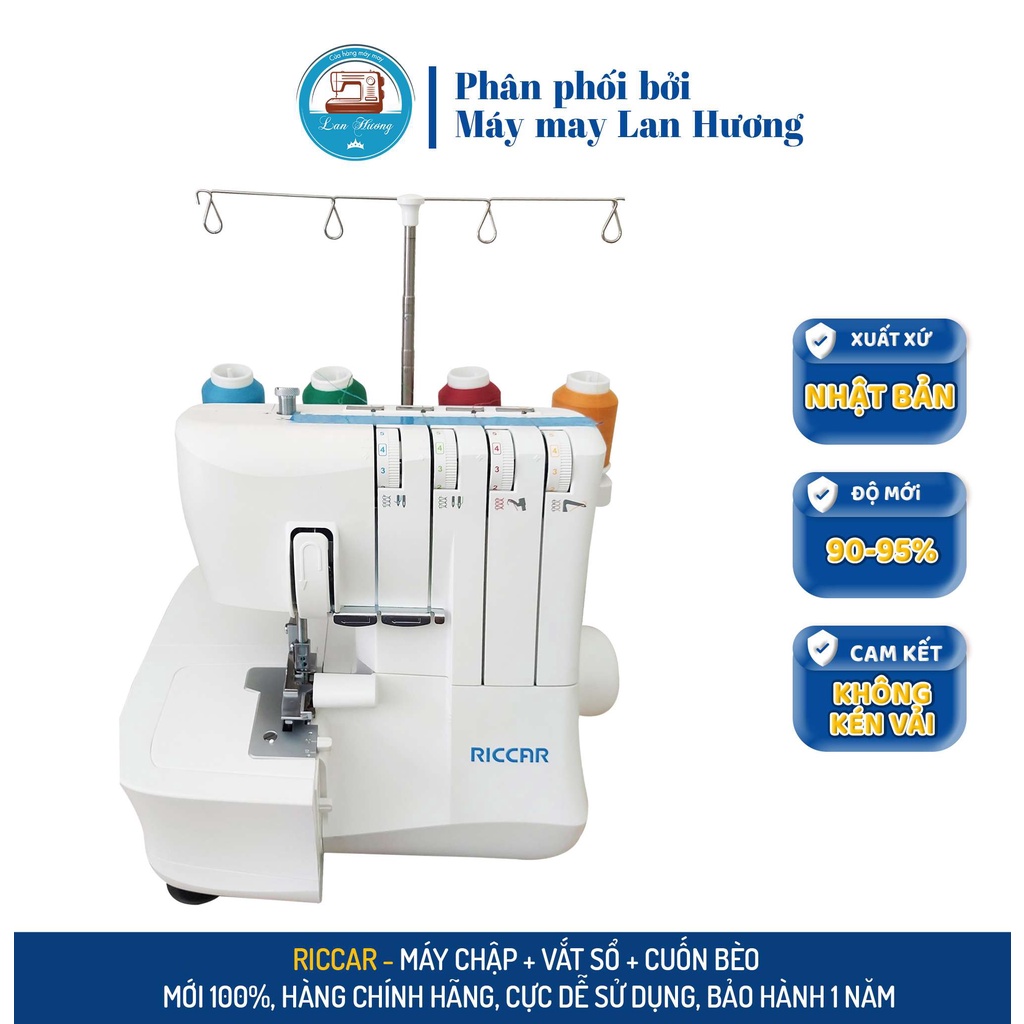 Máy Vắt Sổ- Máy Cuốn Bèo- Máy Chập Gia Đình 3 in 1 Khỏe-Êm-Bền- Mới 100%- Bảo Hành 1 Năm- TẶNG CHỈ TƠ TO