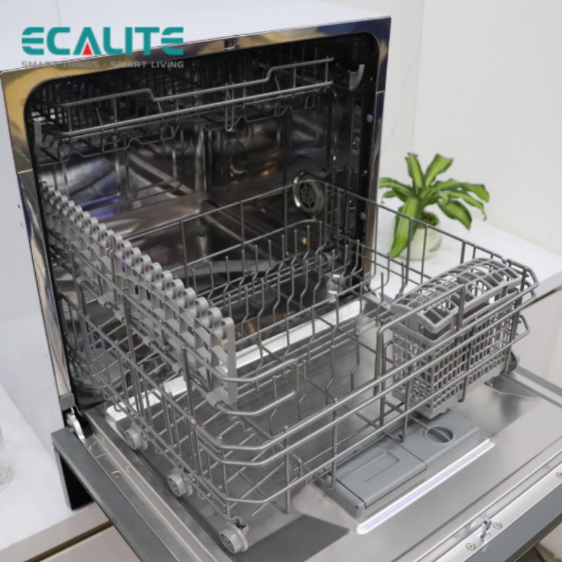 Máy Rửa Chén 8 Bộ Ecalite EDW-UF6080BL - Kính Đen