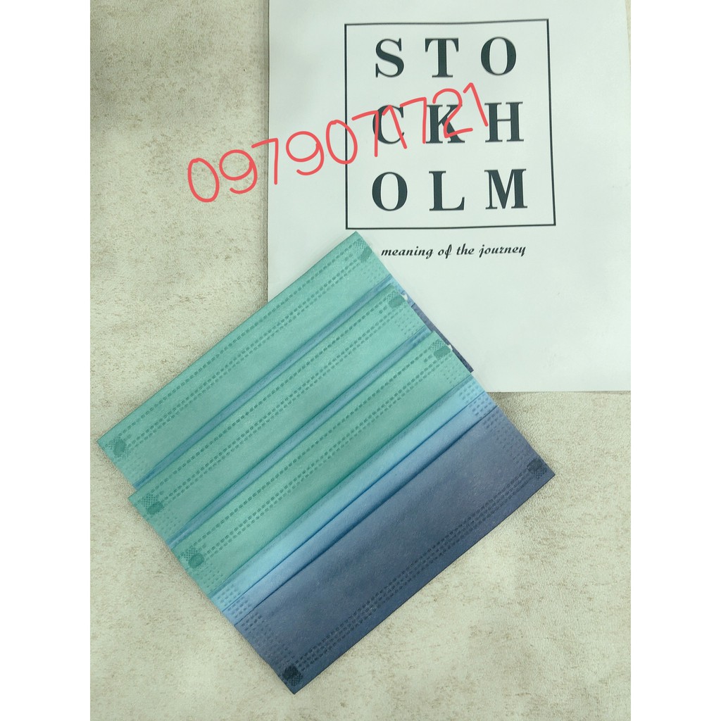 (Hot) Hộp 50 chiếc khẩu trang y tế họa tiết 7 màu cầu vồng (người lớn - trẻ em 2-8 tuổi)