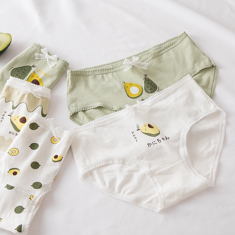 Quần Lót Cotton Nữ Thông Hơi Kháng Khuẩn Hút Mồ Hôi Hoạ Tiết Dễ Thương DORIS 886