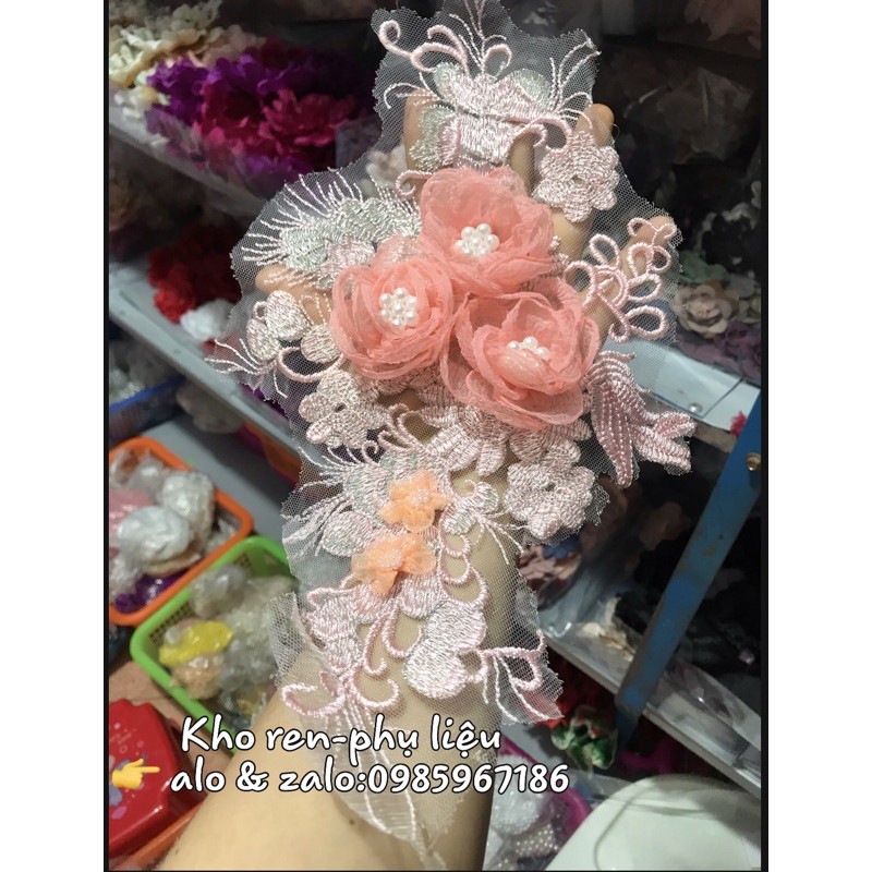 Ren hoa 3d đắp áo, váy