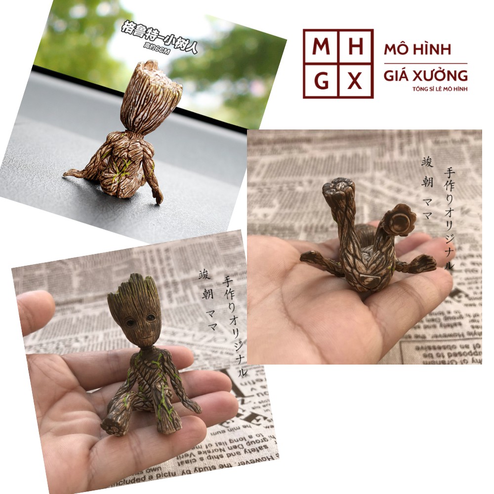 Siêu Dễ Thương Mô hình Groot chibi cao 6cm ( Dùng trang trí trên oto , bàn làm việc ) - Mô Hình Avengers