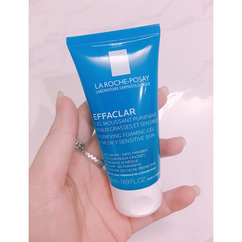 Gel Rửa Mặt Tạo Bọt Dành Cho Da Dầu, Nhạy Cảm La Roche-Posay Effaclar Gel 50ml
